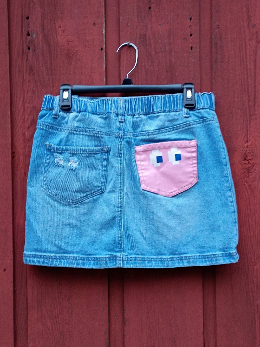 Girls Pac-man Denim Skirt with Pac-man Accents Sz XL 16-18